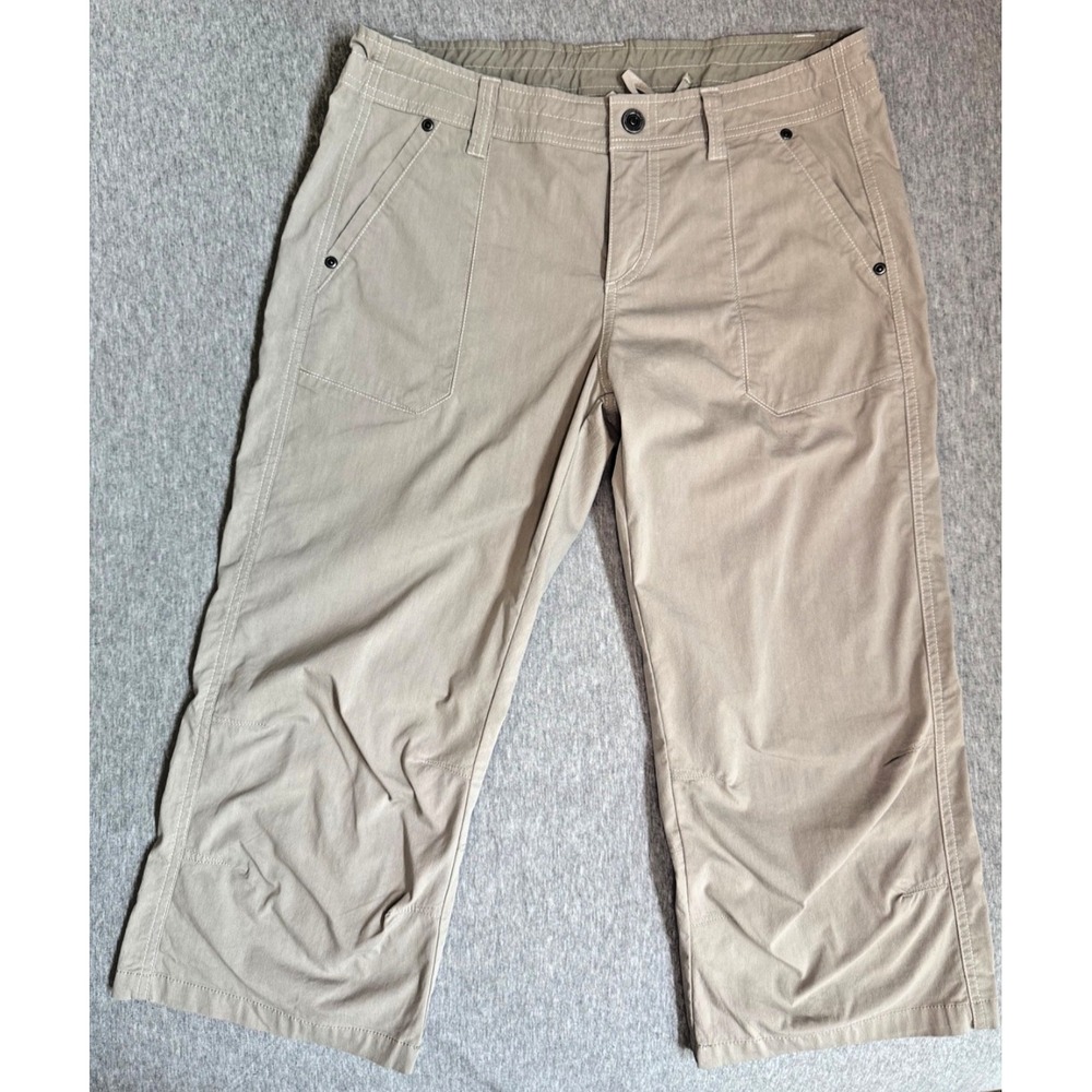 KÜHL Born in the Mountains Capri Pants Size 12 Khaki Style #6215 - Picture 1 of 16